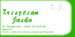 krisztian jasko business card
